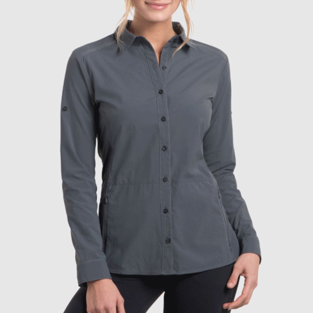 Kuhl Invoke Women's Hiking Button Down Charcoal M